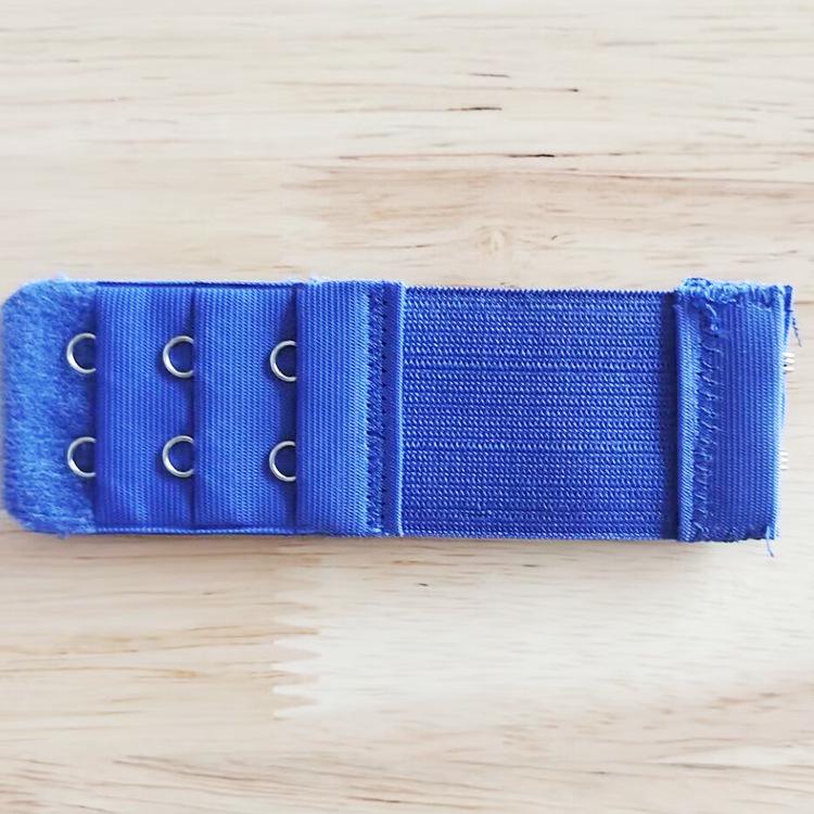 Удлинитель бюстгальтера с двумя крючками из нержавеющей стали, три ряда эластичной резинки.