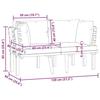 VidaXL Canapé de jardin 2 places avec coussins Bois d'acacia massif