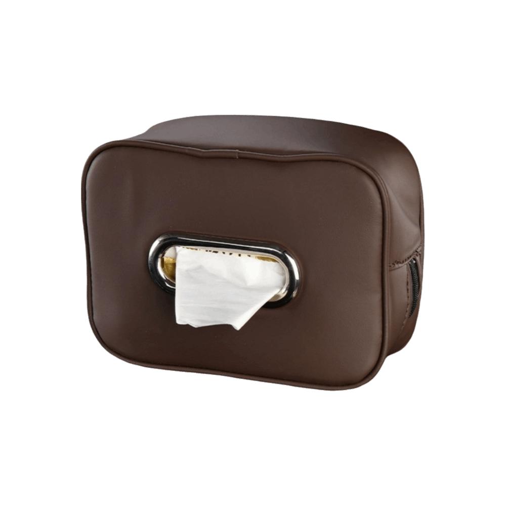 Minimalist Car Tissue Box Leather Tissue Storage Box Durable Sun Visor Tissue Box Car Interior