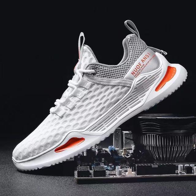 Summer Mesh Air Sneakers For Men New Men 'S Shoes Fashion Daily Casual Shoes Lace -Up Breathable Running Sports Shoes