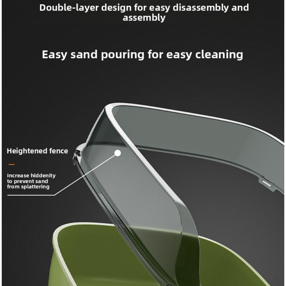 Полузакрытый кошачий лоток Большой размер Защита от брызг Утолщенный кошачий туалет Товары для домашних животных Кошачий лоток Большой размер Дезодорант