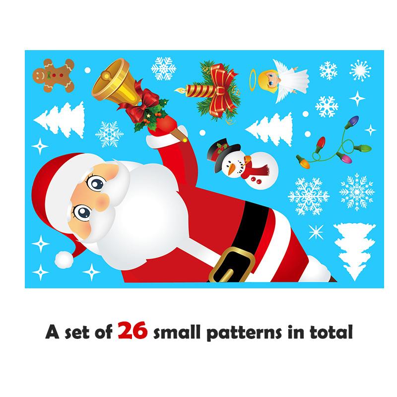 1 комплект рождественских электростатических наклеек на окна в виде снежинок для детской комнаты, рождественские украшения, наклейки на новогодние обои