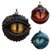 Dragon's Eye Christmas Ornament Mystic Dragon Eye 2D Flat Acrylic Xmas Tree Hanging Ornaments for Fantasy Lovers