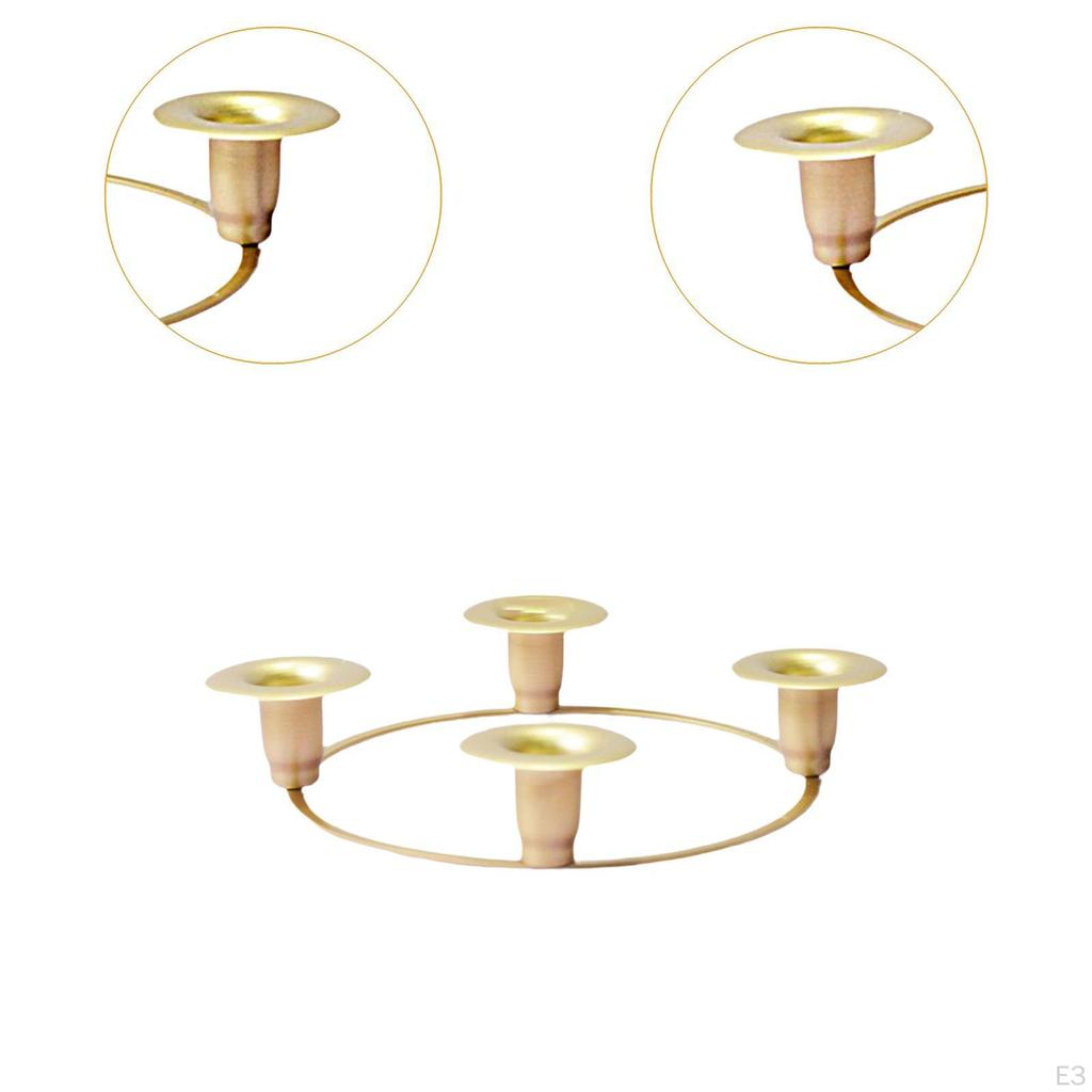 Candle Holder Centerpiece Decoration for 4 Candelabra Pillar Candles Candlestick Tealight Holders