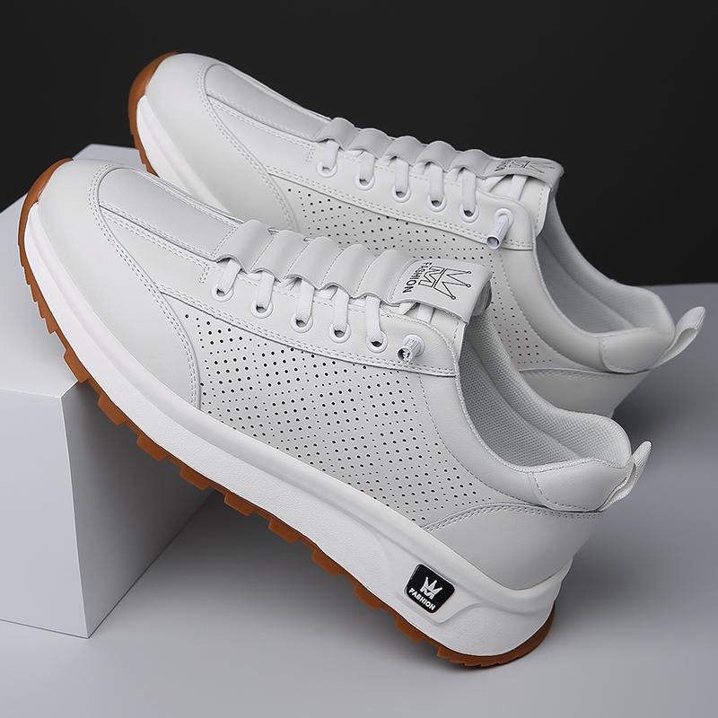 Новые модные мужские кроссовки для треккинга, нескользящие мужские низкие кроссовки, повседневная универсальная спортивная обувь в стиле ретро, повседневные кожаные мужские кроссовки