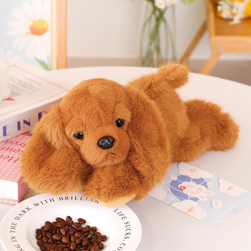 Fluffy Plush Dog with Big Ears, Cuddly Stuffed Animal Toy for Kids, Soft Comfort Companion, Cute Puppy Gift for Girls Birthday
