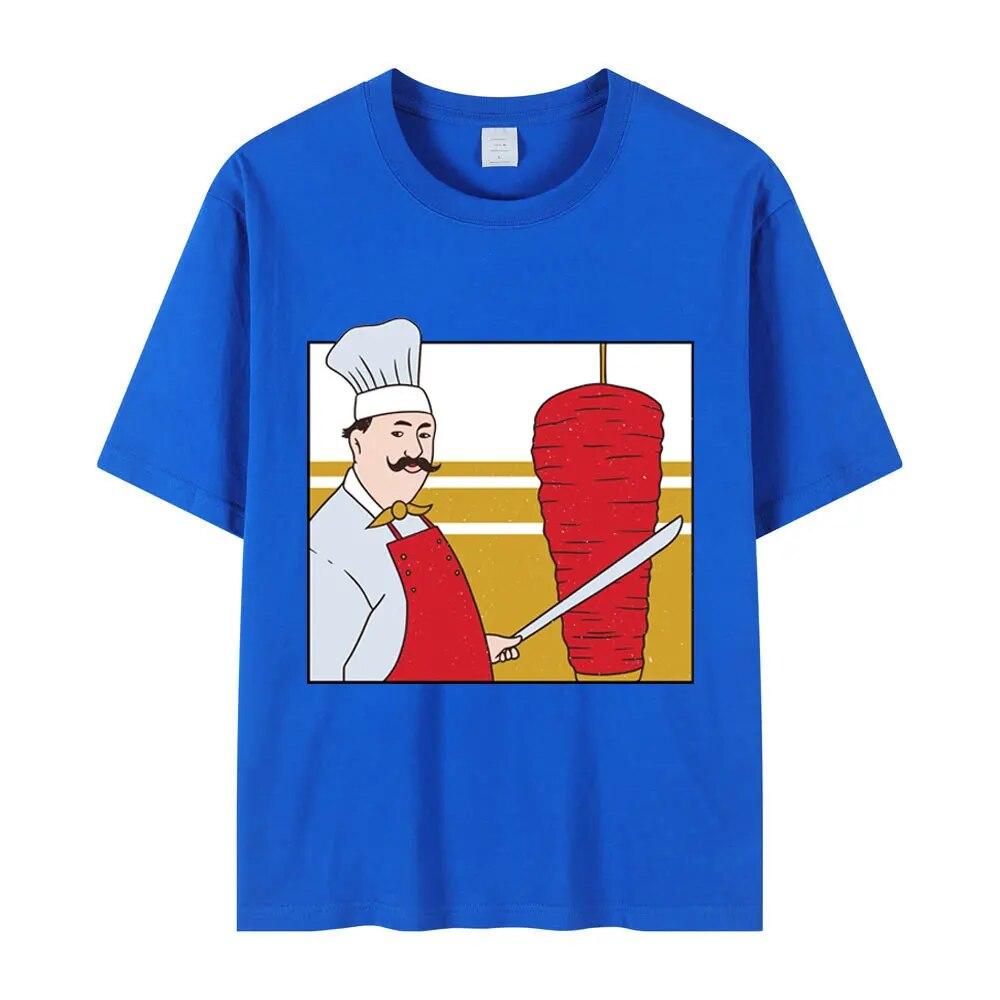 Лидер продаж, забавная футболка с принтом донер-кебаба, унисекс, уличная мода, футболка большого размера, женская футболка унисекс в стиле хип-хоп, футболки из чистого хлопка в стиле Харадзюку