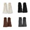 Knitted Winter Leg Warmers Y2K Plush Leg Coverings Soft Furry Leg Warmers  Accessories