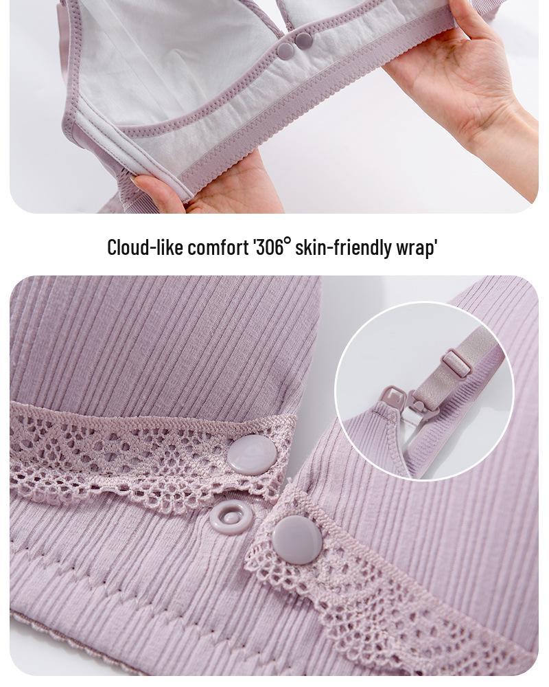 Бюстгальтер для беременных: Защита от провисания, Полная поддержка, Застежка спереди, Подкладка из чистого хлопка, Тонкий дизайн для беременности и кормления грудью.