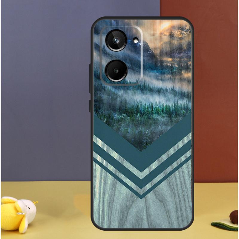 Forest Geometry Wood Nature For Realme GT7 Pro GT6 C61 C67 C63 C71 C55 C51 C65 C53 C75 10 11 12 13 14 15 Pro Plus Case