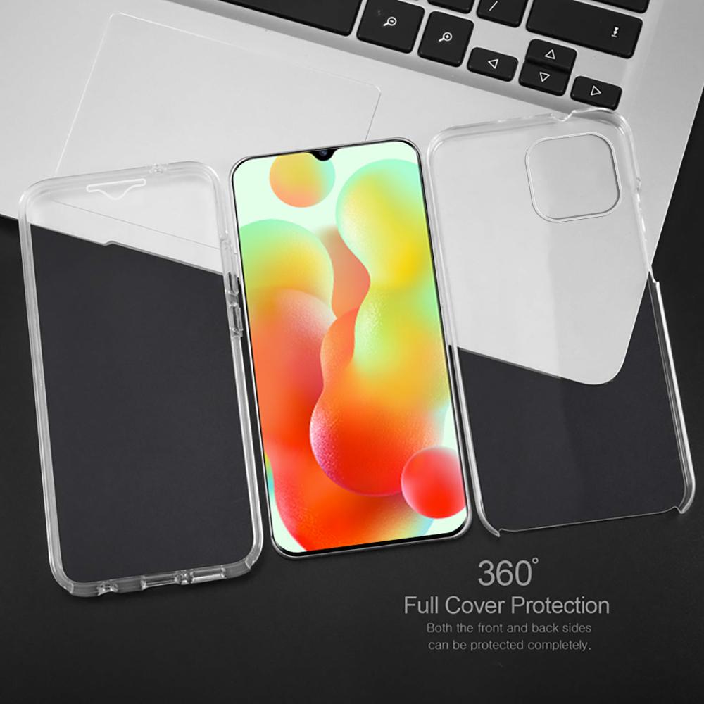 Противоударный чехол для всего тела на 360 градусов, прозрачный защитный чехол для телефона спереди и сзади для Redmi 12C Redmi Note 12 5G Note 12 Pro 5G POCO X5 Pro 5G/X5