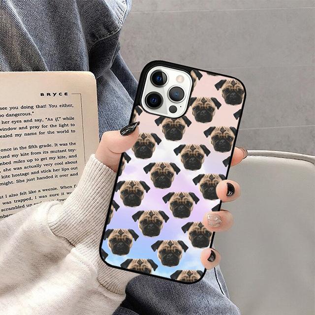 Милый мультяшный мопс Чехлы для мобильного телефона Обложка Для iPhone 17 Air 16 15 14 12 13 11 Pro MAX apple Plus Coque
