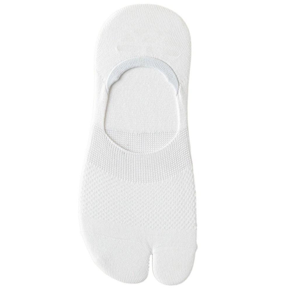 Solid Color Invisible Tabi Socks Cotton Non-slip Two Toe Socks Separate Toe Boat Socks Sports