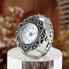 Jewelry Clock Fashion Ring Watch Round Quartz Finger Rings Digital Watch Elastic Stretchy Rings