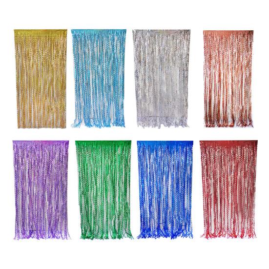 10 шт. бахрома занавес металлическая мишура фольга бахрома занавес фон многоразовый мерцающий волнистый мишурный фон для вечеринок дни рождения фотобудка реквизит