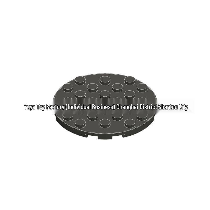 Compatible 6x6 Round Plate, Small Particles, High-Tech MOC Interlocking Building Block Accessories