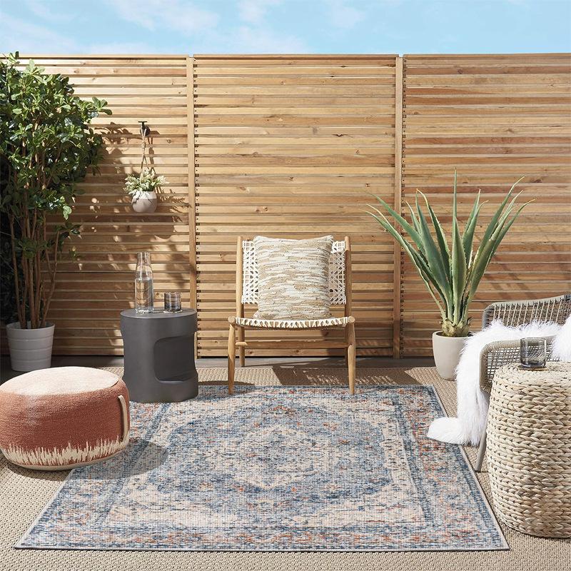 Persian Vintage Area Rug Outdoor Camping Rug Ultra-Thin Non-Slip Large Area Rug For Living Room Bedroom Decorative Rug