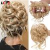 Blonde Black Hair Bands Messy Curly Chignon Bun Synthetic Scrunchies Fake Hair Pieces For Women Synthetic Hair Extension