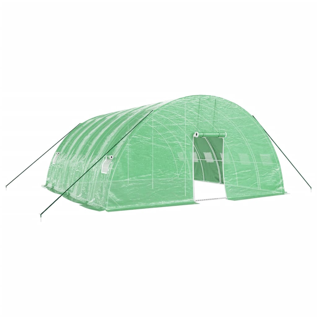 Green Steel Frame Greenhouse 36 m² 6 x 6 x 2.85 m