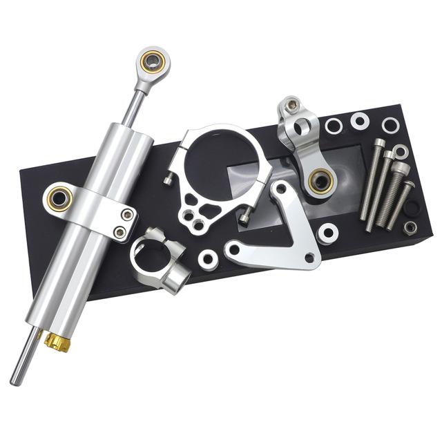 For Ducati SUPERBIKE 848 2008-2012 1098 2007-2009 1198 2009-2011 CNC Steering Damper Stabilizer Bracket Set Saftety Accessories