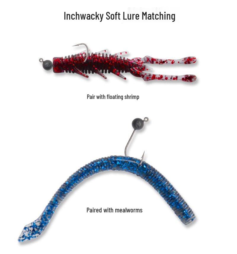 Микро-смоляные вольфрамовые джиги BKK 8007 Крючки Inchwacky Приманки для окуня и черви из мягкой приманки