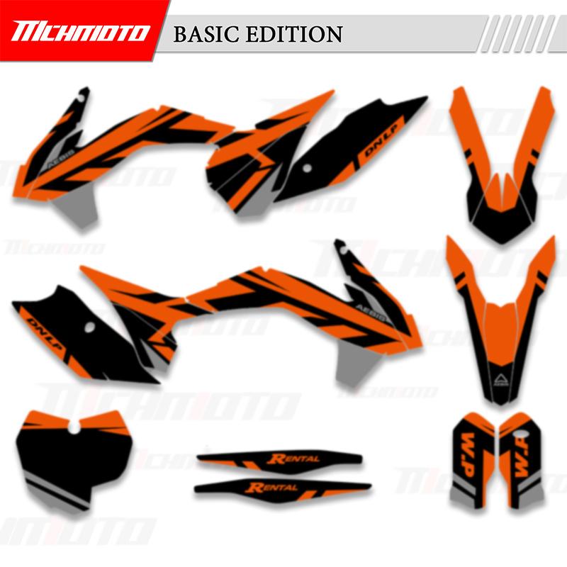 MCHMFG Для KTM SX SXF XC XCF 2013 2014 2015 EXC XCW 2014 2015 2016 Графика Наклейки Комплекты Номер Имя Фон