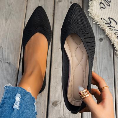 Новая обувь большого размера с острым носком, мелким вырезом и перфорированная дышащая повседневная одинарная обувь