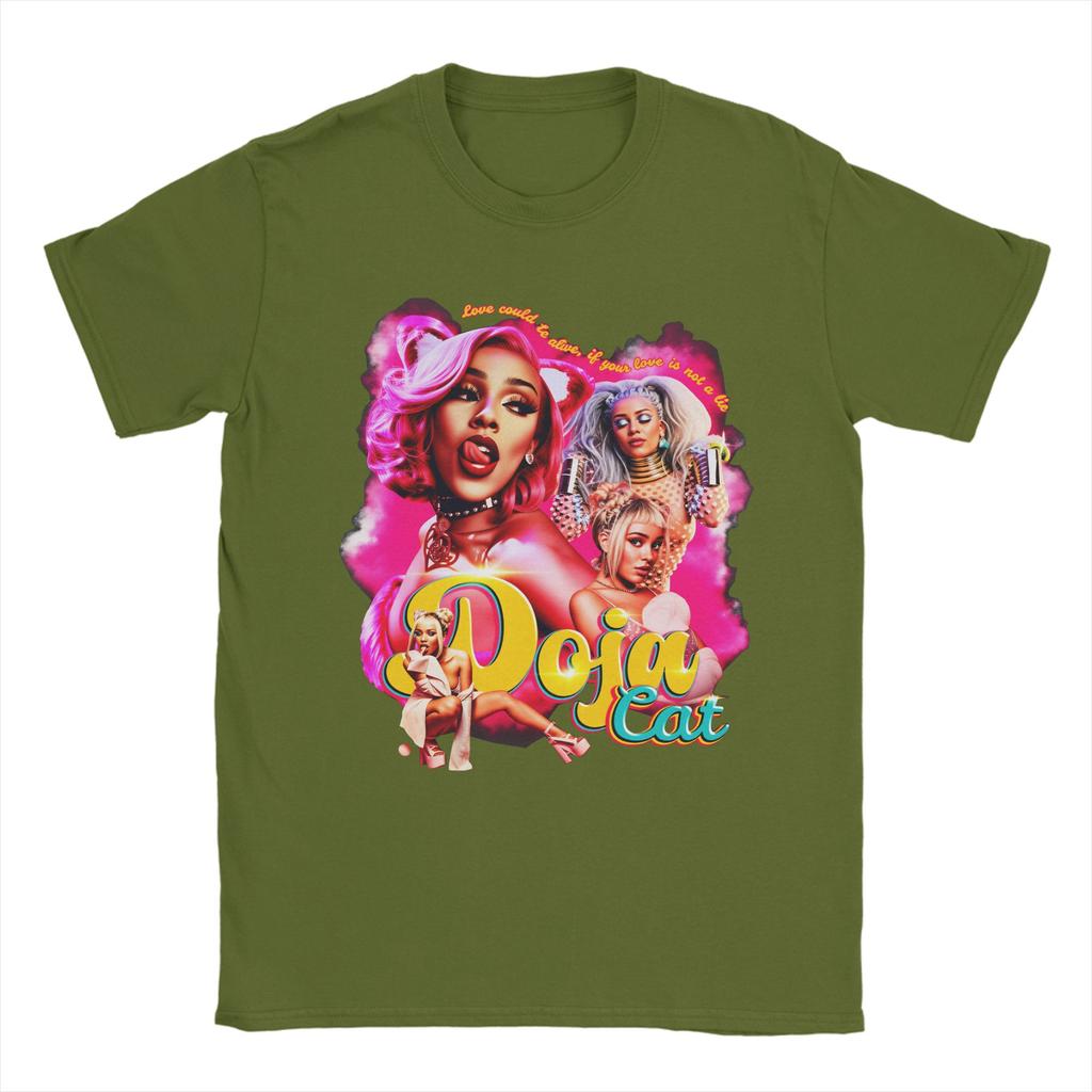 Футболка Doja Cat Tour Ma Vie для унисекс, повседневная, 100% хлопок, с круглым вырезом, короткий рукав, одежда больших размеров