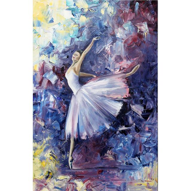 Abstract Ballet Girl Oil Canvas Painting Dancing Ballerina Cudros Posters and Prints For Living Room Porch Home Wall Art Decor
