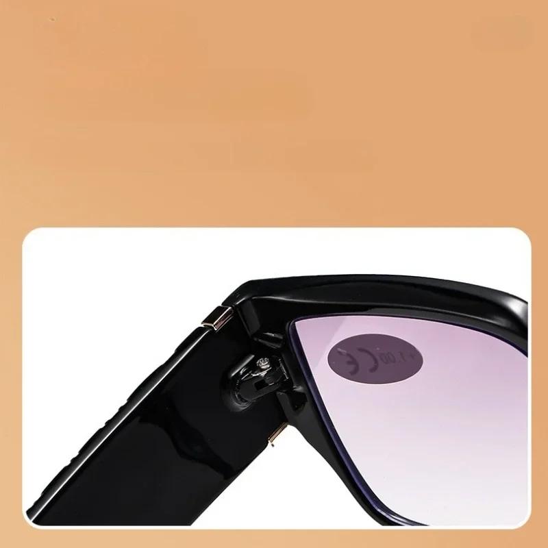 Women's New Fashion Square Frame Reading Glasses Neutral Oversized Frame High-definition Anti-blue Light Presbyopia Glasses