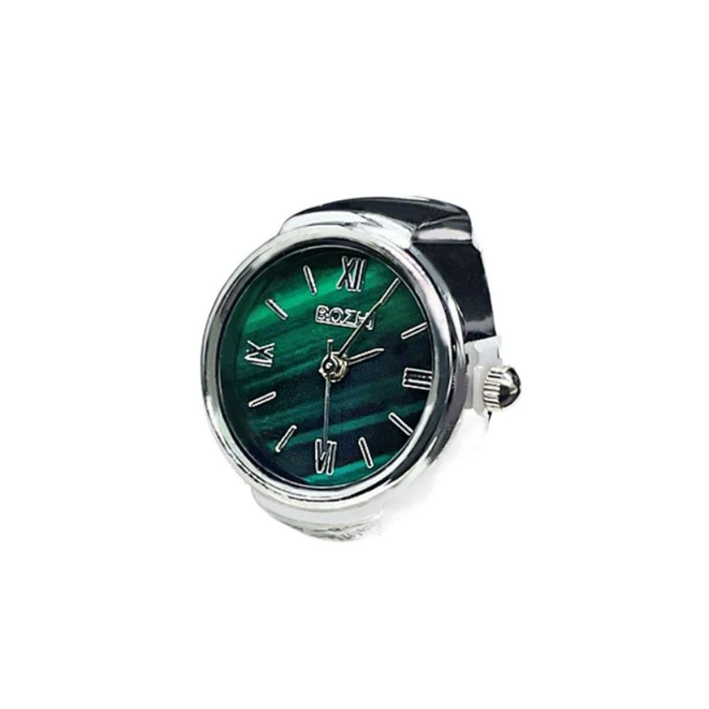 Jewelry Clock Fashion Round Quartz Finger Rings Elastic Stretchy Rings Ring Watch Digital Watch