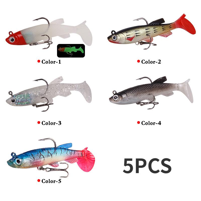 5PCS 8.5CM/13g Soft Bait Fishing Simulation Bait Simulation Bait