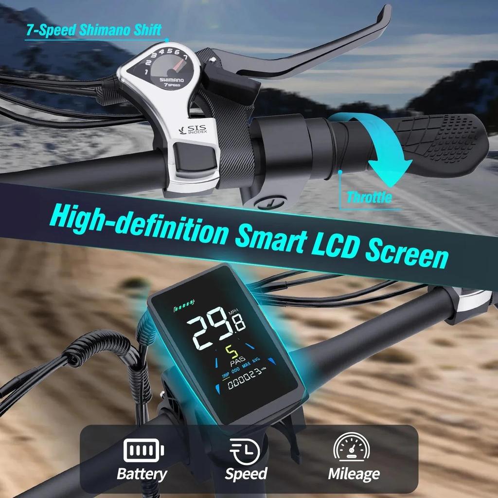 Новый H20 Pro 2000 Вт Складной Электровелосипед 48В 23Ач 20 дюймов Толстая Шина Двойной Мотор Вездеход Горный Велосипед