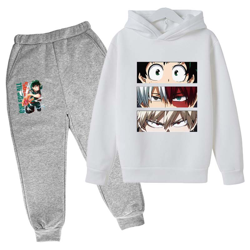 Японский костюм My Hero Academia, графические толстовки с длинными рукавами + брюки, забавные аниме Бакугоу Кацуки, Harajuku, модная толстовка Sudadera