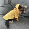 Dog Raincoat with Hat Waterproof Dog Short Sleeve Summer Outdoor Coat for Bichon Schnauzer and Other Small Dogs