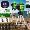 12-line Self-leveling 4D Laser Horizontal 360 Horizontal and Vertical Floor Walls Powerful Green Laser Horizontal with Tripod