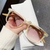Модные женские солнцезащитные очки 2024 года с градиентом, женские и мужские, роскошные солнцезащитные очки с дизайном «кошачий глаз» UV400, унисекс, квадратные очки для отдыха на открытом воздухе