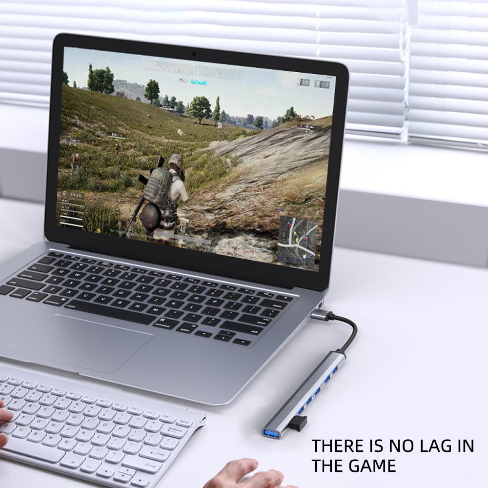 7IN1 USB HUB Type C 3 0 USB-A концентратор-разветвитель USB3.0/2.0 с USB-C 5 Гбит/с высокоскоростная передача данных для ПК ноутбука Macbook