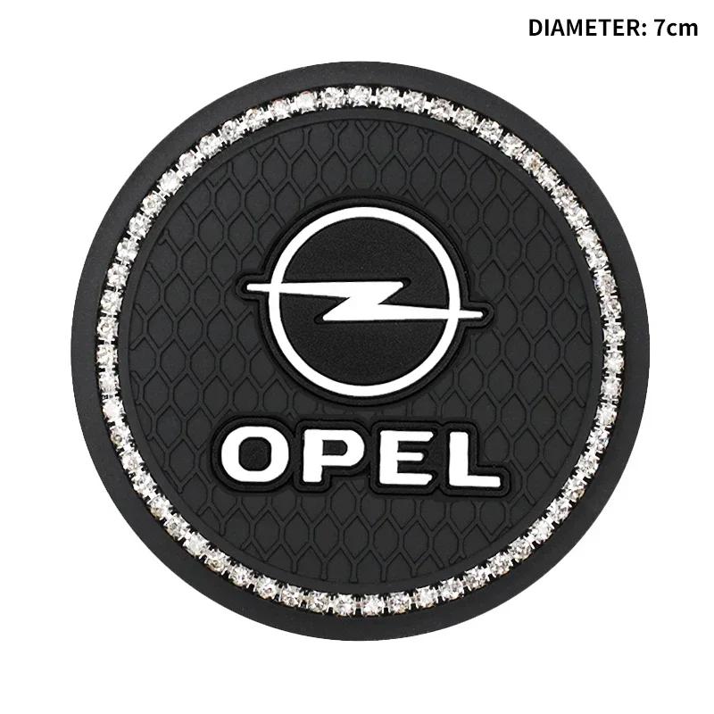 Car Non-slip Water Cup Pad Diamond Rhinestone Bling Decoration For Opel Astra Insignia Mokka Zafira Corsa Vectra Antara Meriva IA2