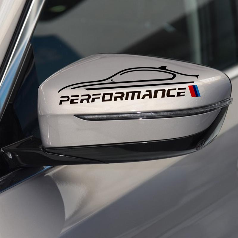 2pcs Performance Rearview Mirror Car Body Decal Sticker Car Styling for BMW E46 E39 E36 E90 E60 F30 E30 E34 F10 Car Exterior Accessories
