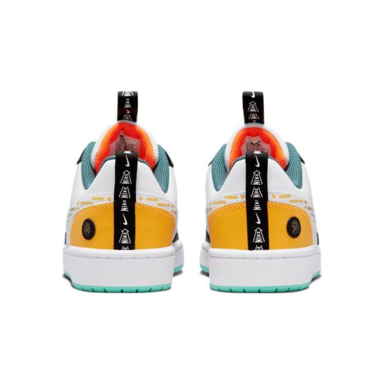 Nike Court Borough Low 2 SE GS Laser Orange Barely Green Детские кроссовки Белый Черный DX5767-111