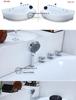 Triangular Fan-Shaped Bathtub with Bubble Massage, LED Lights, and Adjustable Temperature, 1.3m to 1.7m.