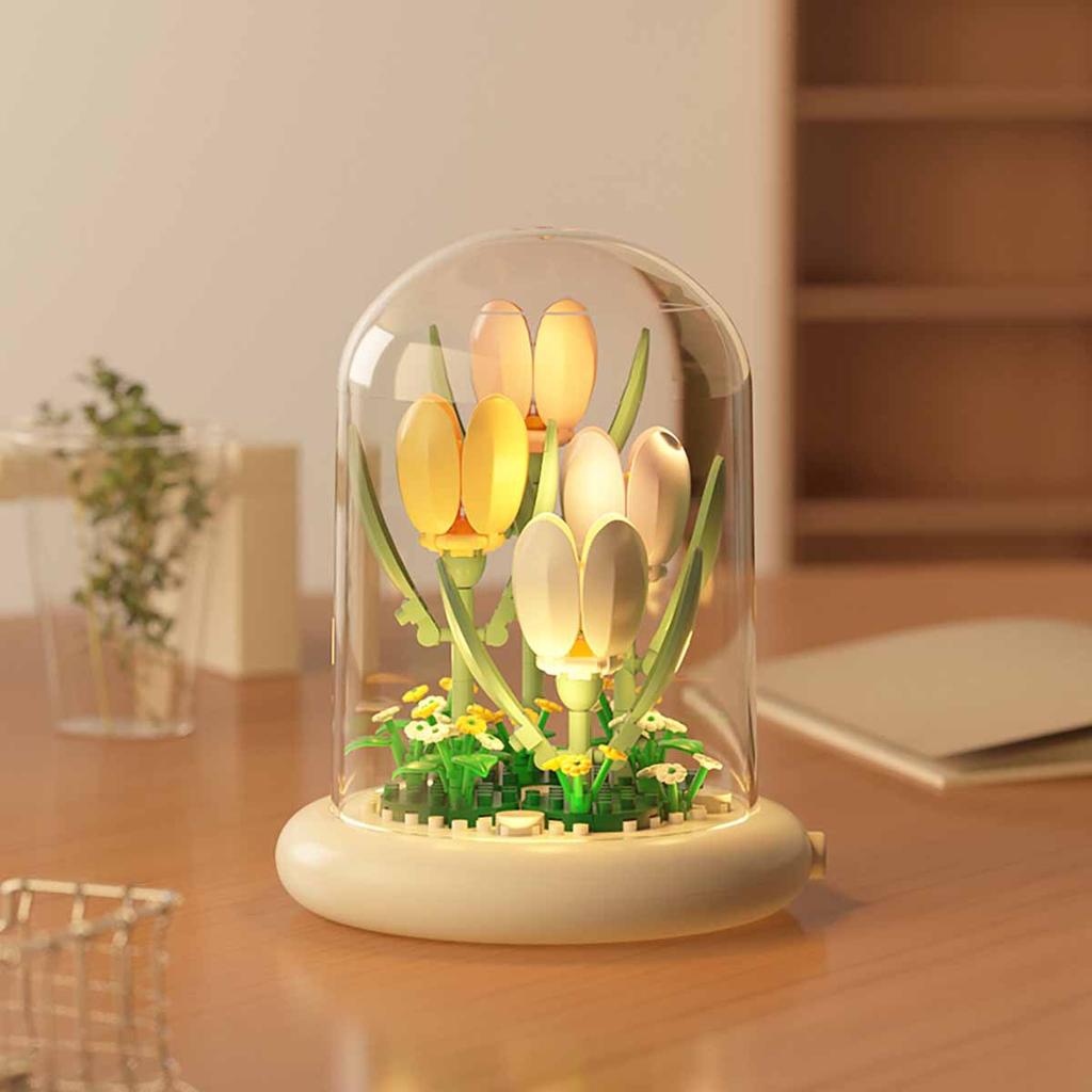 Flower Bouquet Building Blocks Plastic Plant Bonsai Desktop Ornaments Home Decoration