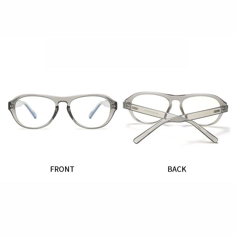 Gm Optical Mirror Oa Oval Large Frame Babes Premium Sense Flat Mirror Anti-Blue Light Glasses