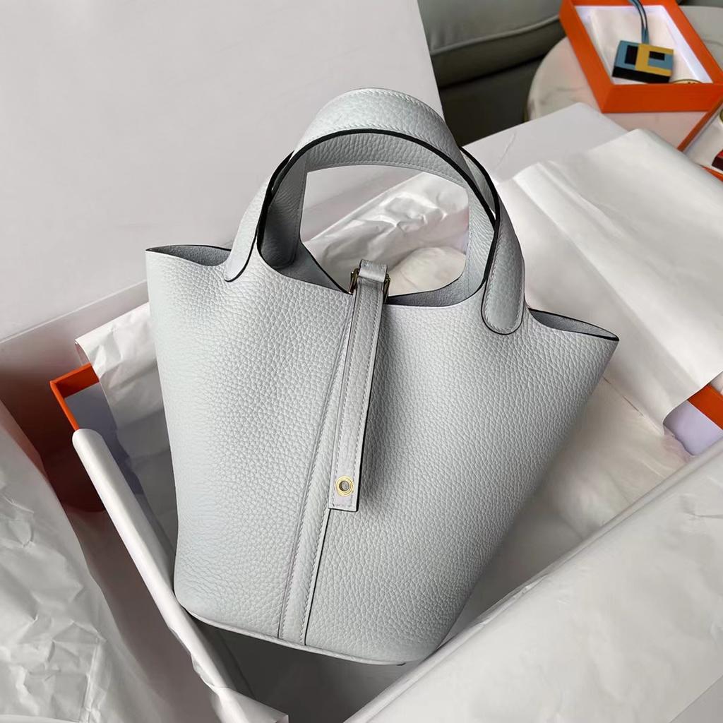 Корзина для овощей из воловьей кожи, сшитая вручную вощеной нитью для детей, обернутая в натуральную кожу с узором личи, сумка-ведро для воды для женщин