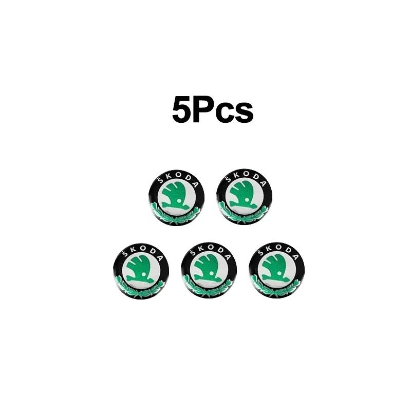 Car Sticker 2025 Hot 10mm Car Remote Key Sticker Aluminum Emblem Decal For Skoda Octavia Kodiaq Fabia Superb Rapid Kamiq Karoq D