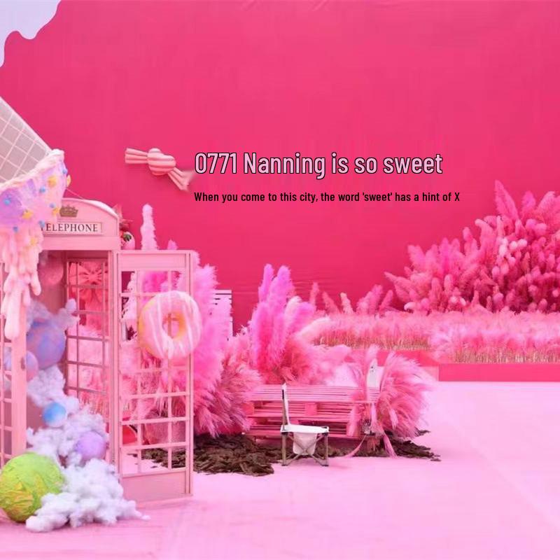 Розовая тематика парка аттракционов Свадебные украшения и Искусственный газон для уличной игровой площадки