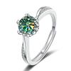 Bague Ringen Женские ювелирные изделия из серебра S925, поворотный дизайн, кольца с шестью когтями, 1 карат, D-ЦВЕТ, кольцо с муассанитом, созданные в лаборатории ювелирные изделия с бриллиантами