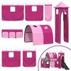 Kids Loft Bed Black and Pink 80 x 200 cm Metal
