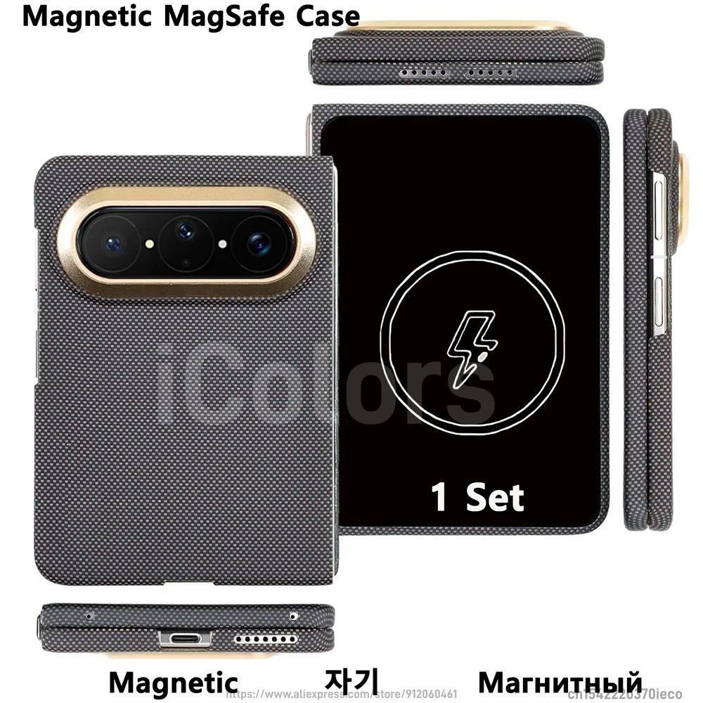 Для Huawei Pura X Max Чехол из арамидного углеродного волокна Магнитный Совместимый с MagSafe Ультратонкий Легкий Бронированный Защитный Чехол